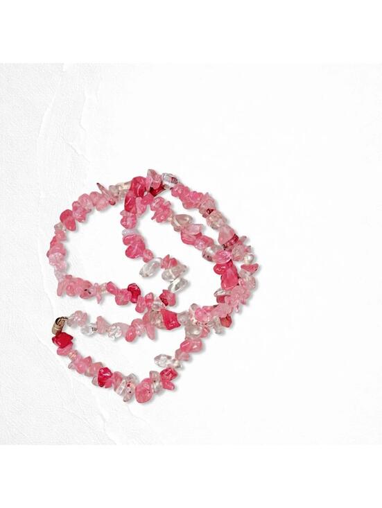 Jewelry - 5664gc. Pink Stone Necklace